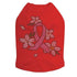 Pink Ribbon With Flowers Rhinestone Dog Tank