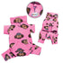 Pink Silly Monkey Fleece Turtleneck Dog Pajamas Medium