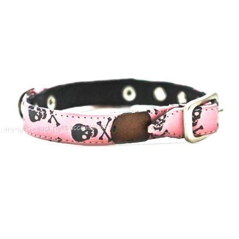 Pink Skull Dog Collar 11.8"