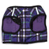 Plaid Sidekick Dog Harness Purple