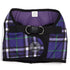 Plaid Sidekick Dog Harness Purple