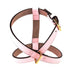 Plain Leather Dog Harness/Leash Set Light Pink Medium