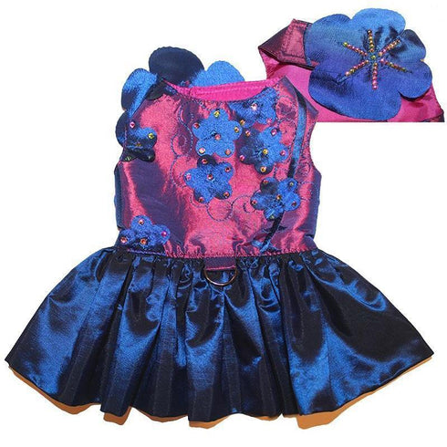 Plumeria Gardenia Lily Dog Harness Dress