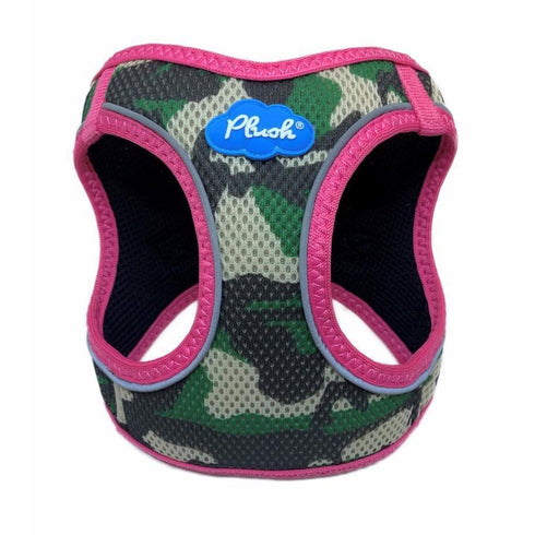 Plush Step In Air Mesh Dog Harness Camo/Pink XSmall