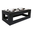 Porchside Outdoor Double Dog Diner Black