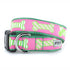 Preppy Bones Dog Collar Pink