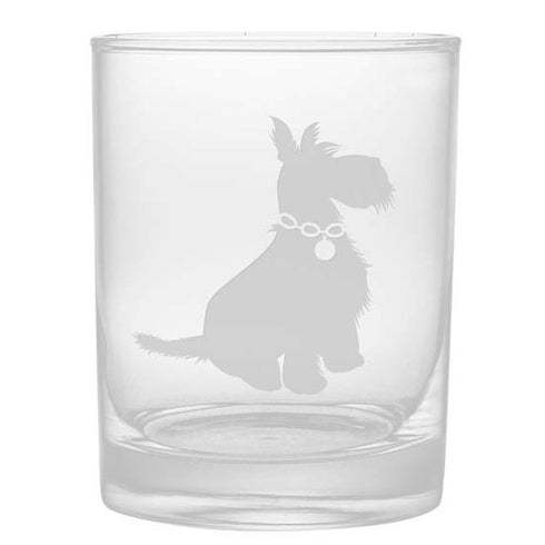 Preppy Pup Double Old Fashioned Glasses, Set Of 4