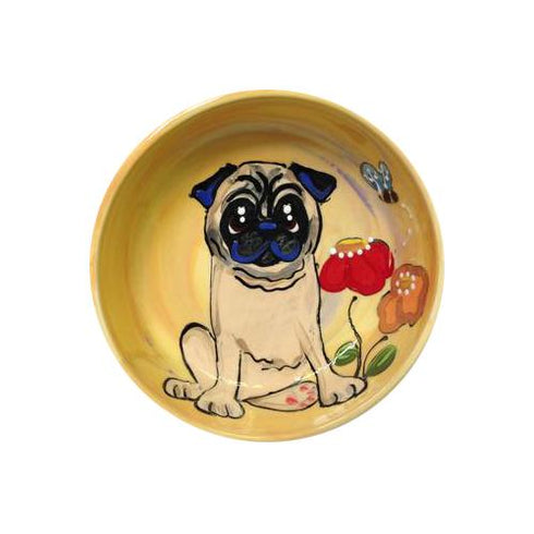 Pug 3 Dog Bowl