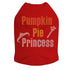 Pumpkin Pie Princess Rhinestone Dog Tank