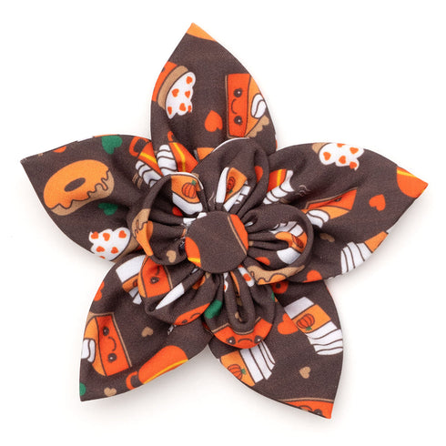 Pumpkin Spice Dog Collar Flower