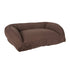 Quilted Microfiber Personalized Bolster Dog Bed Chocolate