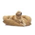 Quilted Microfiber Personalized Bolster Dog Bed Saddle