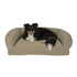 Quilted Microfiber Personalized Bolster Dog Bed Sage