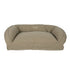 Quilted Microfiber Personalized Bolster Dog Bed Sage
