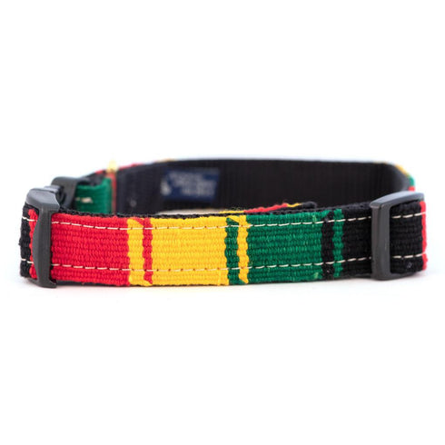 Rasta Side Release Dog Collar