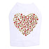 Red And Gold Nailhead Hearts Rhinestone Dog Tank