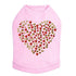 Red And Gold Nailhead Hearts Rhinestone Dog Tank
