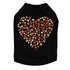 Red And Gold Nailhead Hearts Rhinestone Dog Tank
