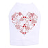 Red Heart With Hearts Rhinestone Dog Tank