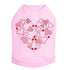 Red Heart With Hearts Rhinestone Dog Tank