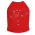 Red Heart With Hearts Rhinestone Dog Tank
