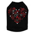 Red Heart With Hearts Rhinestone Dog Tank