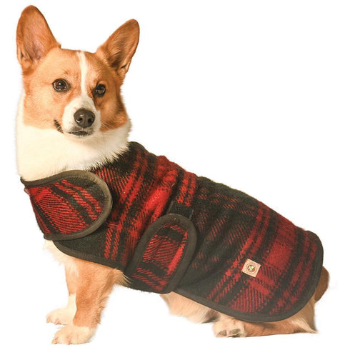 Red Plaid Blanket Dog Coat