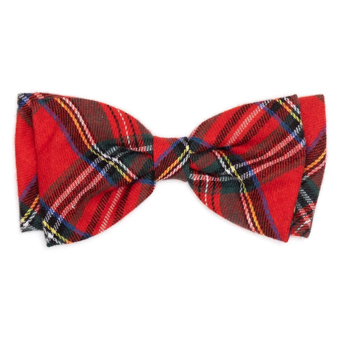 Red Plaid III Dog Bow Tie
