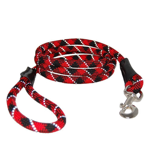 Reflective Rope Dog Leash Imperial Red