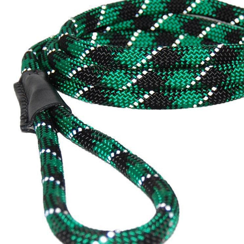 Reflective Slip Rope Dog Leash Green