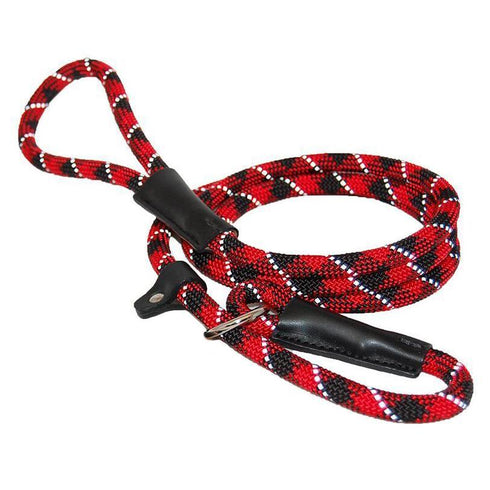 Reflective Slip Rope Dog Leash Imperial Red