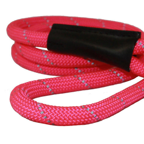 Reflective Slip Rope Dog Leash Pink