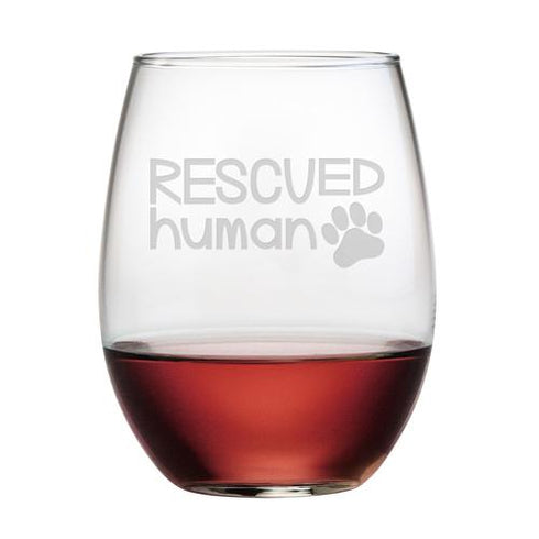 Rescued Human Stemless Wine Glasses, Set Of 4