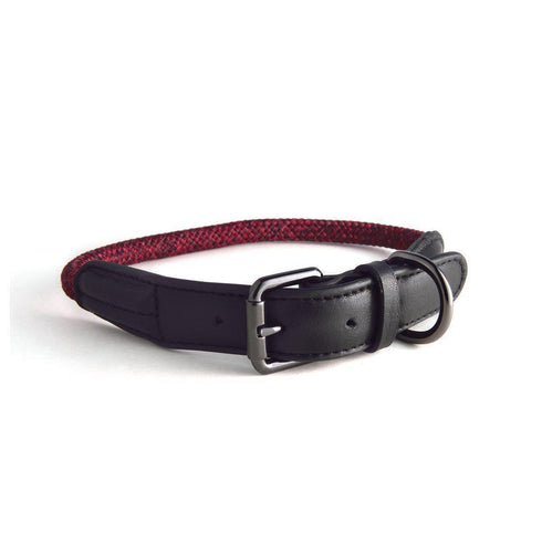 Rope Dog Collar Red 18.5"
