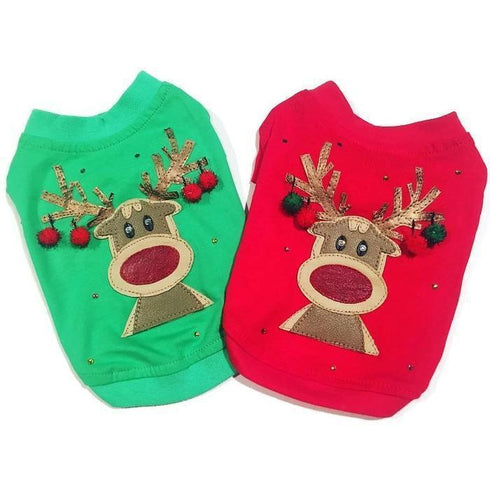 Rudolph Reindeer Dog Shirt