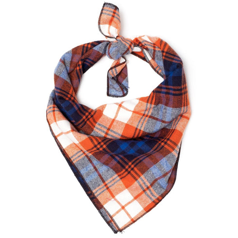 Rust/Navy Plaid Dog Bandana