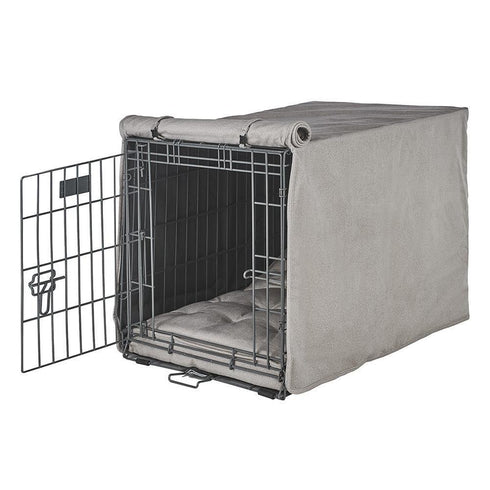 Sandstone Micro Flannel Dog Crate Cover