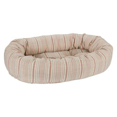Sanibel Stripe Microlinen Donut Dog Bed