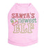 Santa's Newest Elf Rhinestone Dog Tank