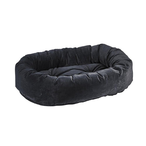 Shale Microvelvet Donut Dog Bed