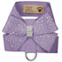 Silver Stardust Nouveau Bow Tinkie Dog Harness French Lavender