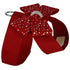 Silver Stardust Nouveau Bow Tinkie Dog Harness Red
