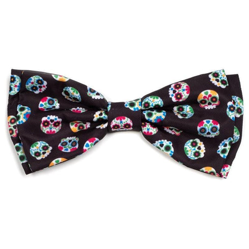 Skeletons Dog Bow Tie Black