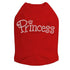 Small Princess Rhinestone Dog Tank