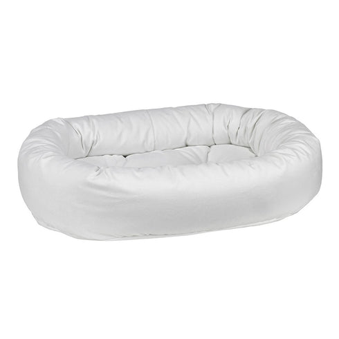 Snowflake Microvelvet Donut Dog Bed