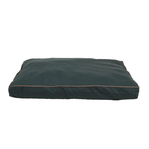 Solid Faux Gusset Indoor/Outdoor Dog Bed Green