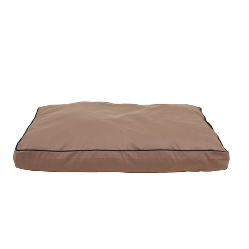 Solid Faux Gusset Indoor/Outdoor Dog Bed Tan
