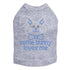 Some Bunny Loves Me Blue Rhinestone Dog Tank