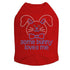 Some Bunny Loves Me Blue Rhinestone Dog Tank