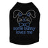 Some Bunny Loves Me Blue Rhinestone Dog Tank